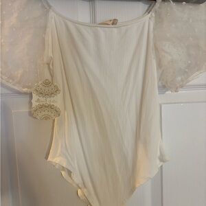 Altar’d State Sheer Sleeve Bodysuit